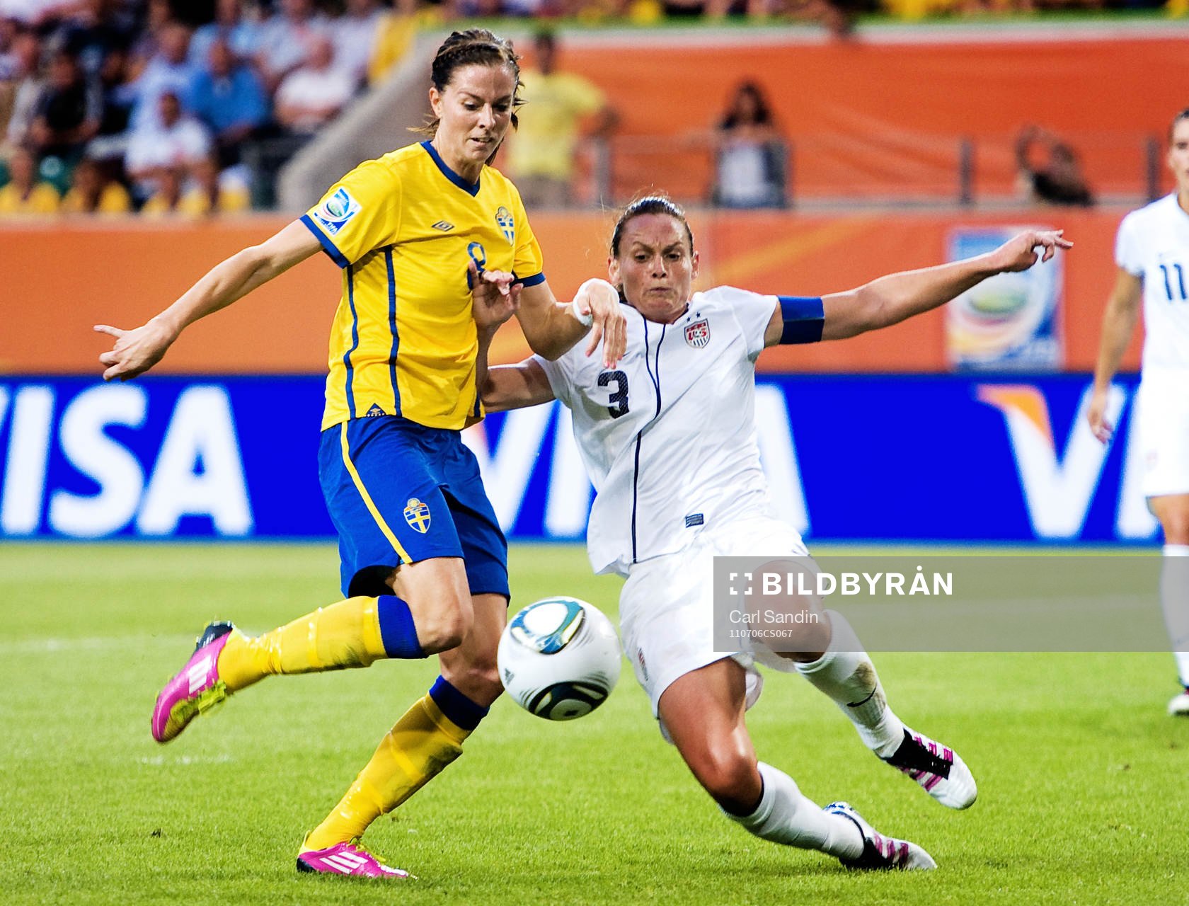 Lotta Schelin, Sverige, Christie Rampone, USA