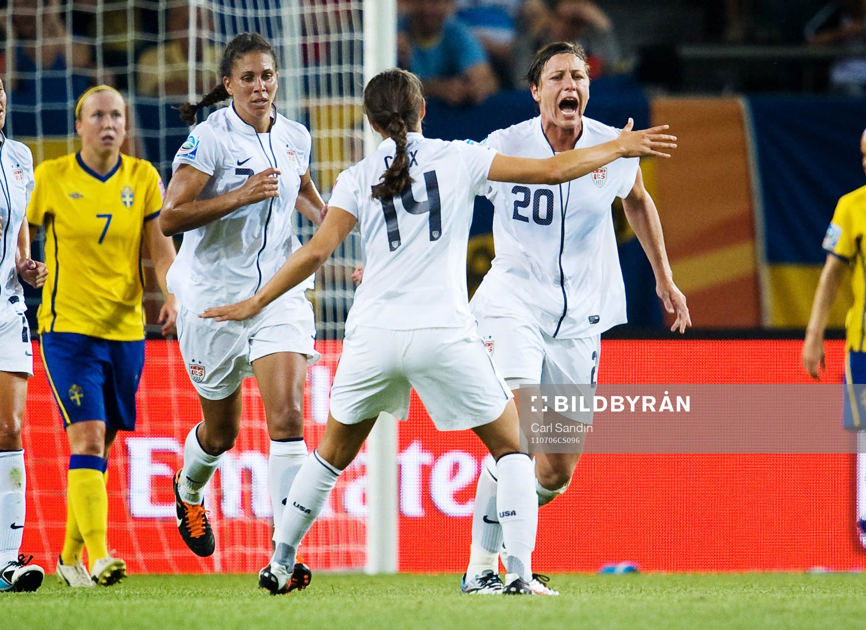 Abby Wambach, USA, jubel. 2-1