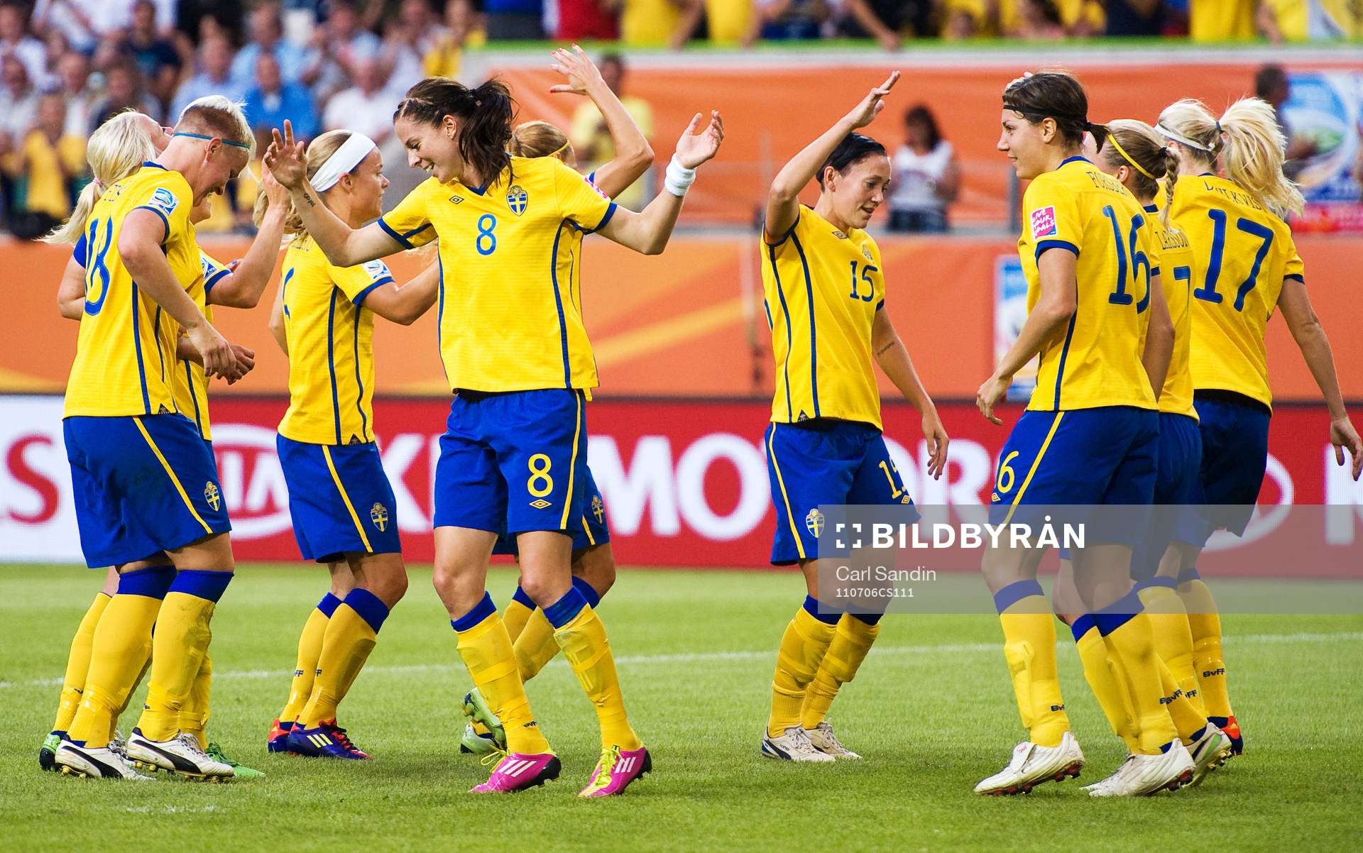 Sverige, jubel. 1-0