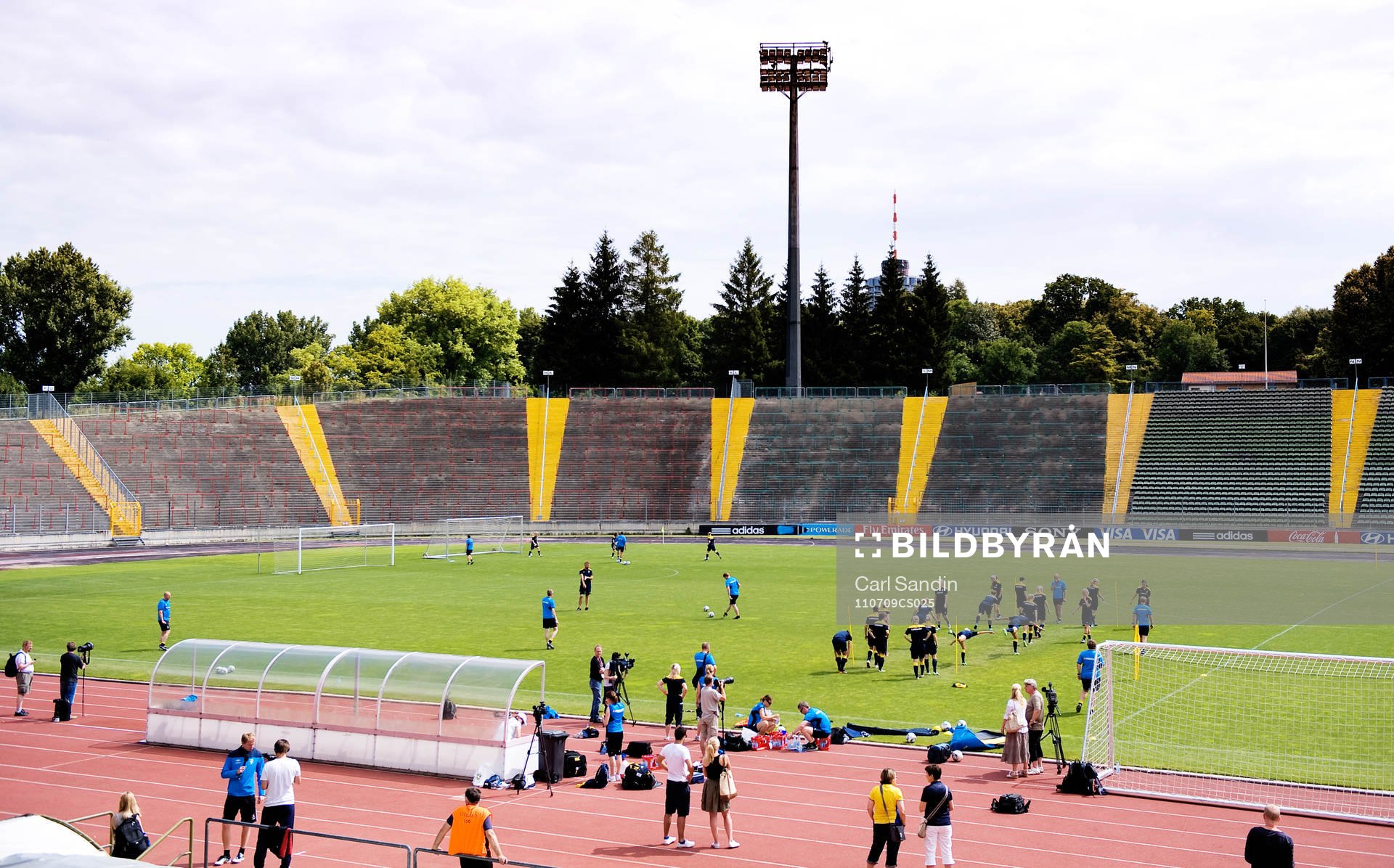 Överblick på arenan. Arena, stadion