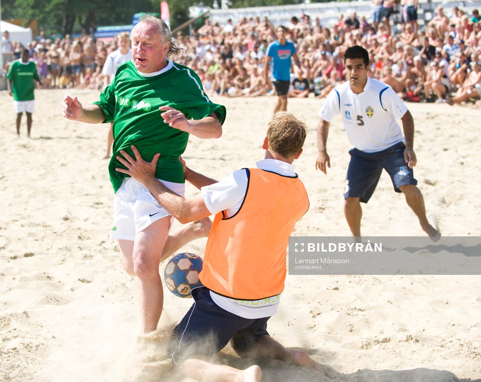 Fotboll, beachfotboll, kändislaget Unibet - Malmö