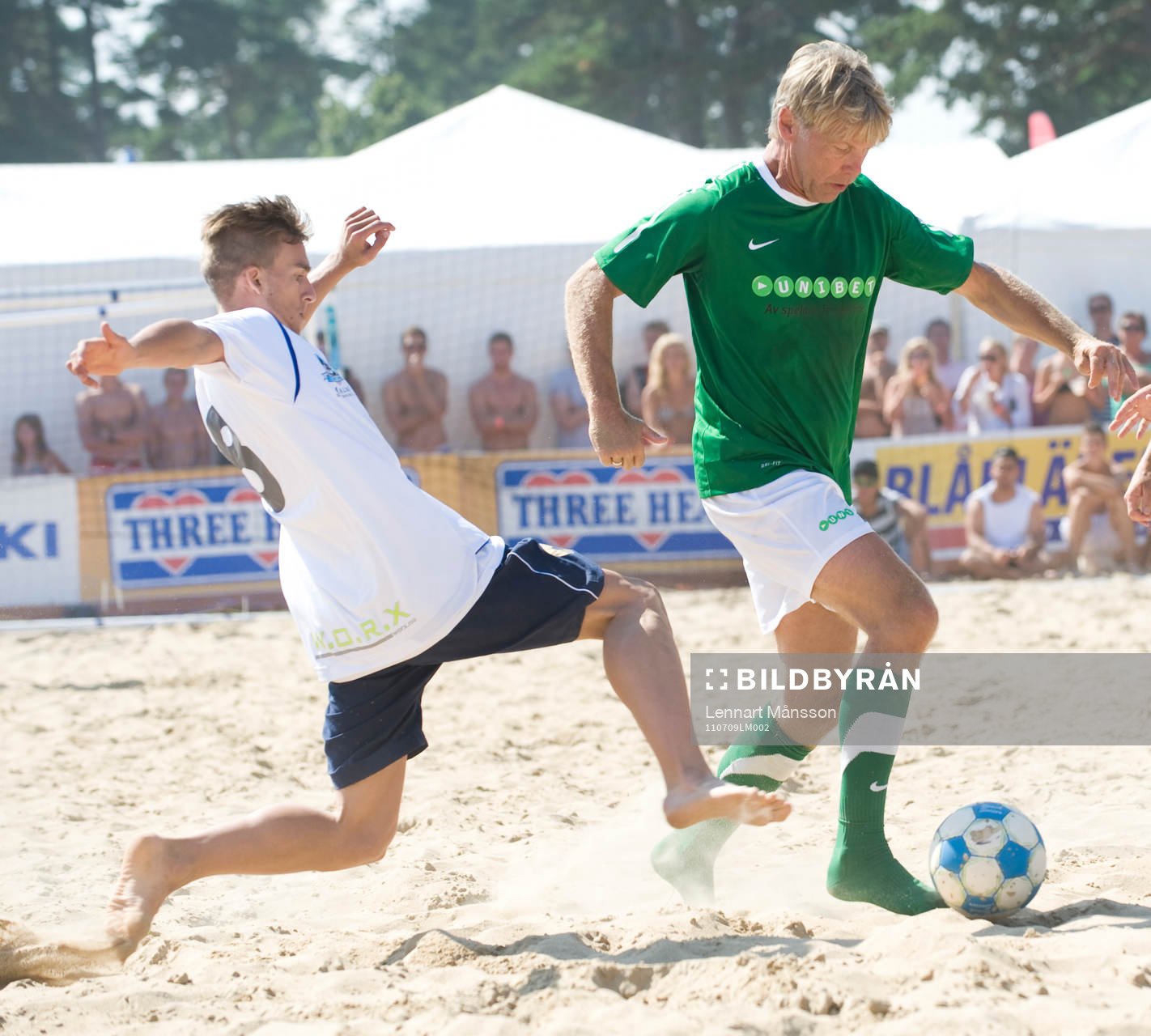 Fotboll, beachfotboll, kändislaget Unibet - Malmö