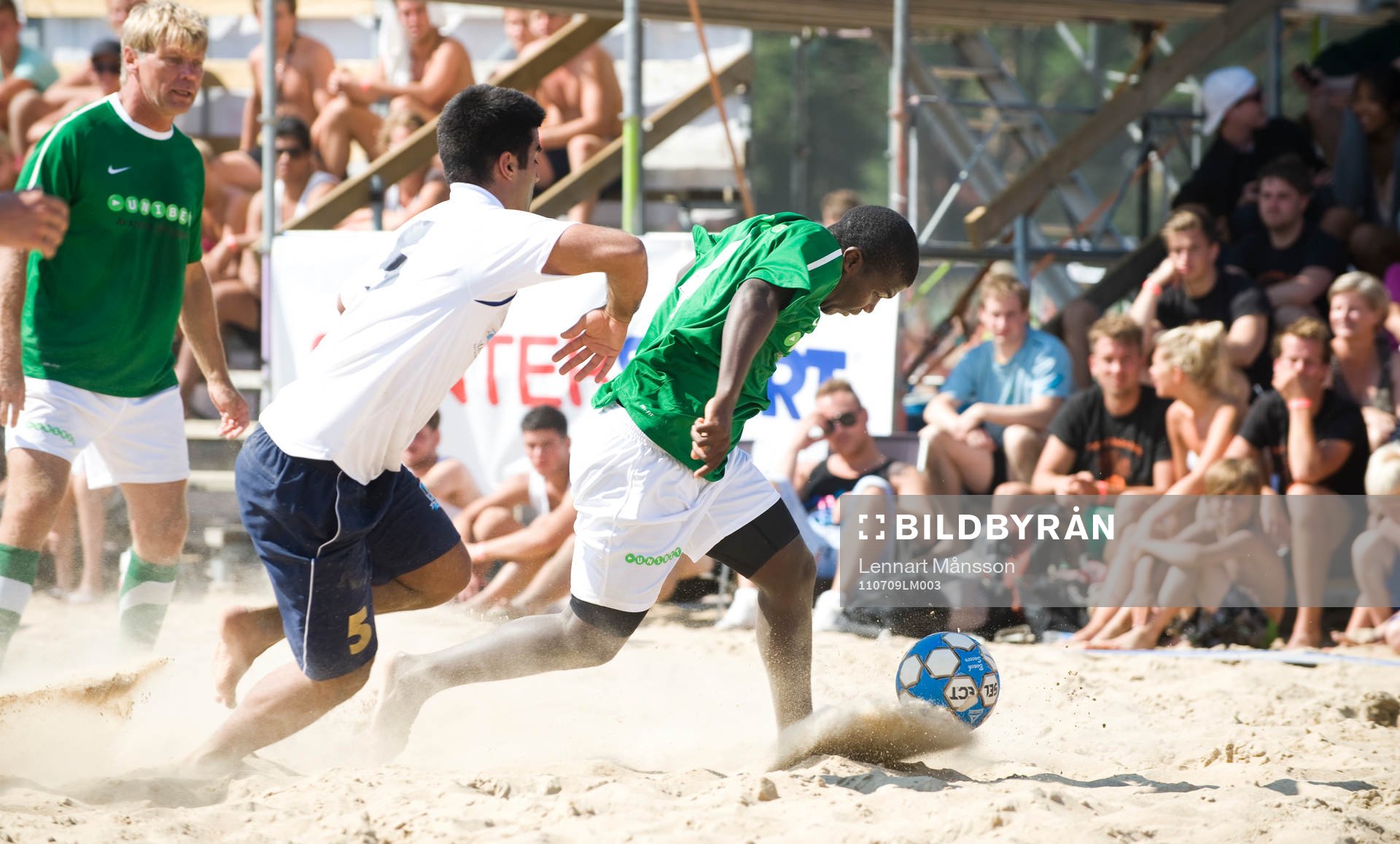 Fotboll, beachfotboll, kändislaget Unibet - Malmö