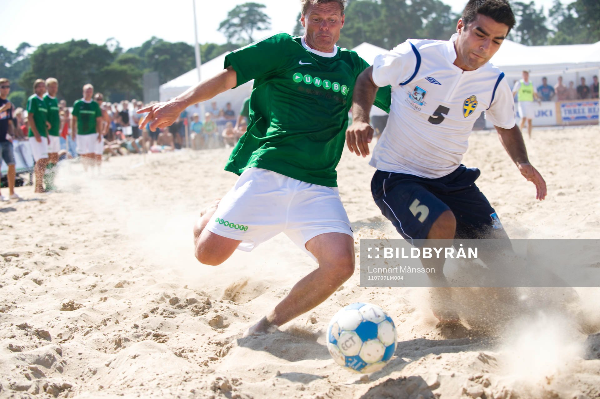 Fotboll, beachfotboll, kändislaget Unibet - Malmö