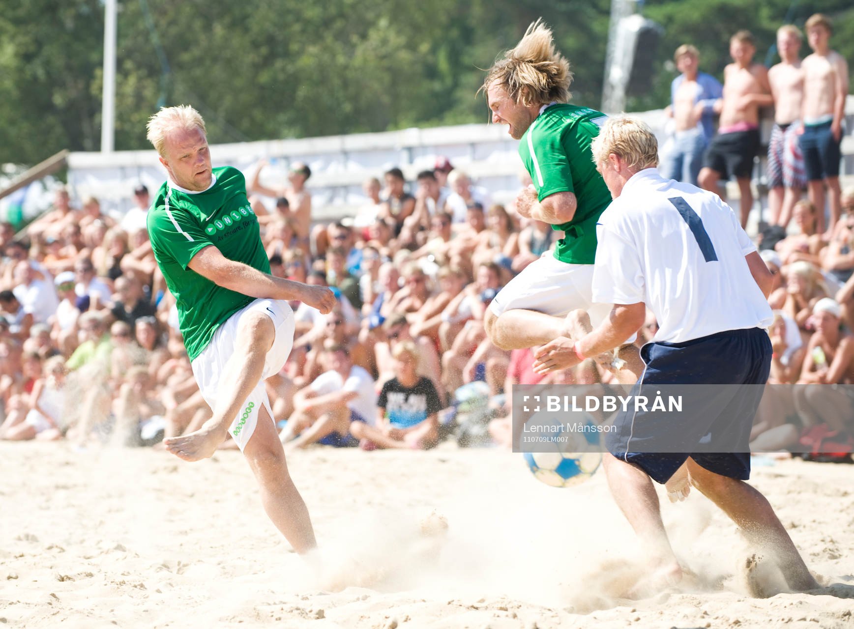 Fotboll, beachfotboll, kändislaget Unibet - Malmö