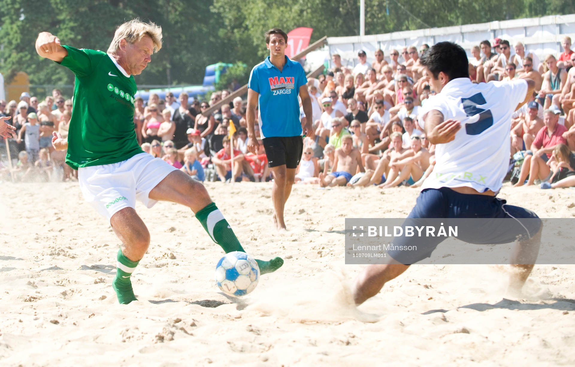 Fotboll, beachfotboll, kändislaget Unibet - Malmö
