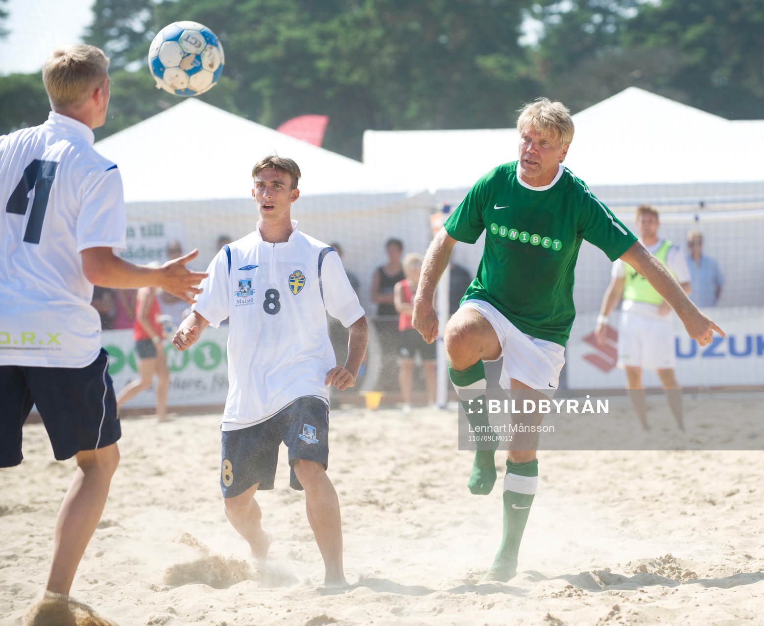 Fotboll, beachfotboll, kändislaget Unibet - Malmö