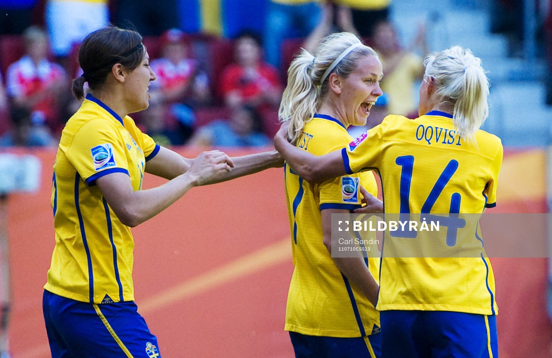 Lisa Dahlkvist, Sverige, jubel. 2-0