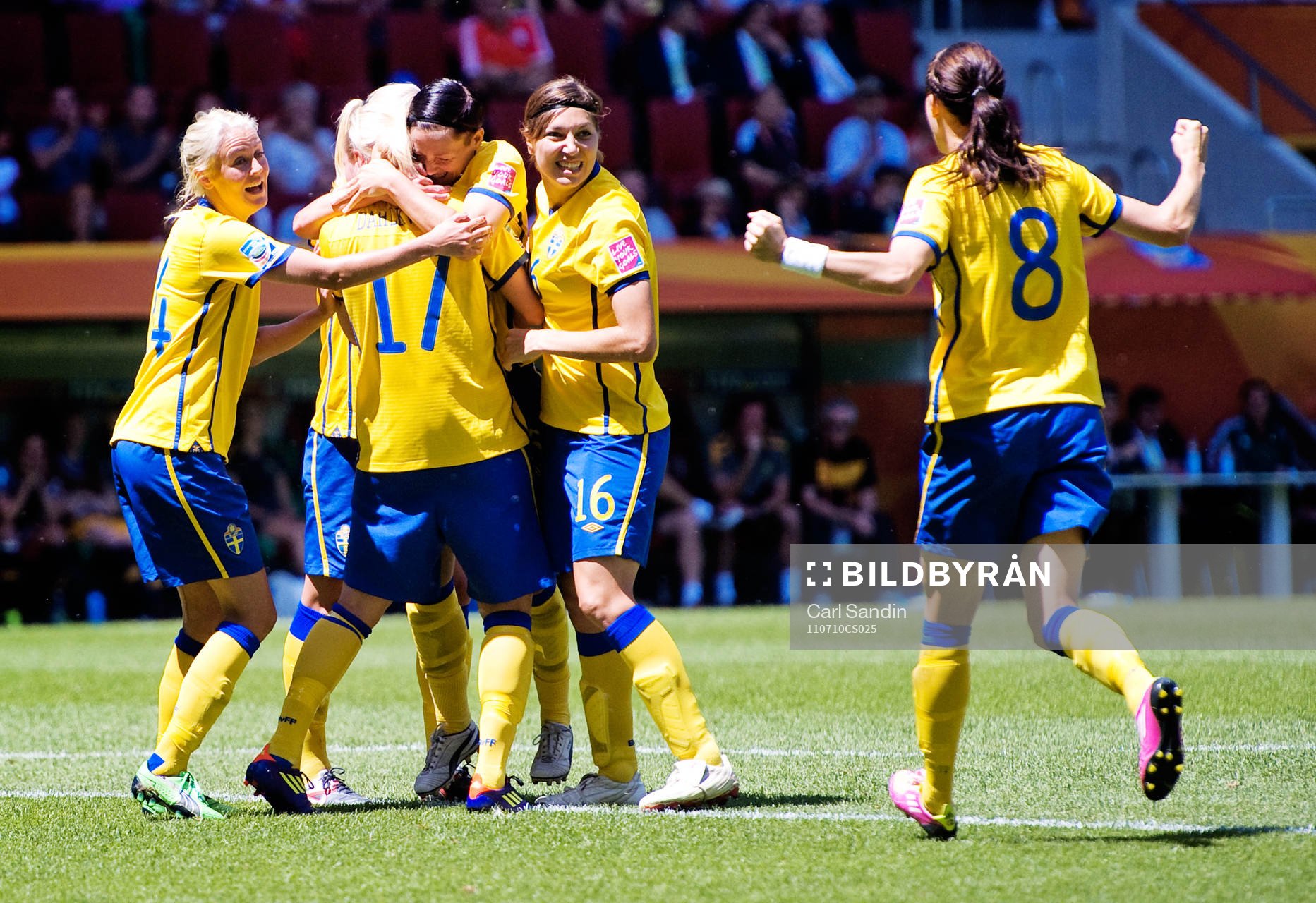 Sverige, jubel. 1-0