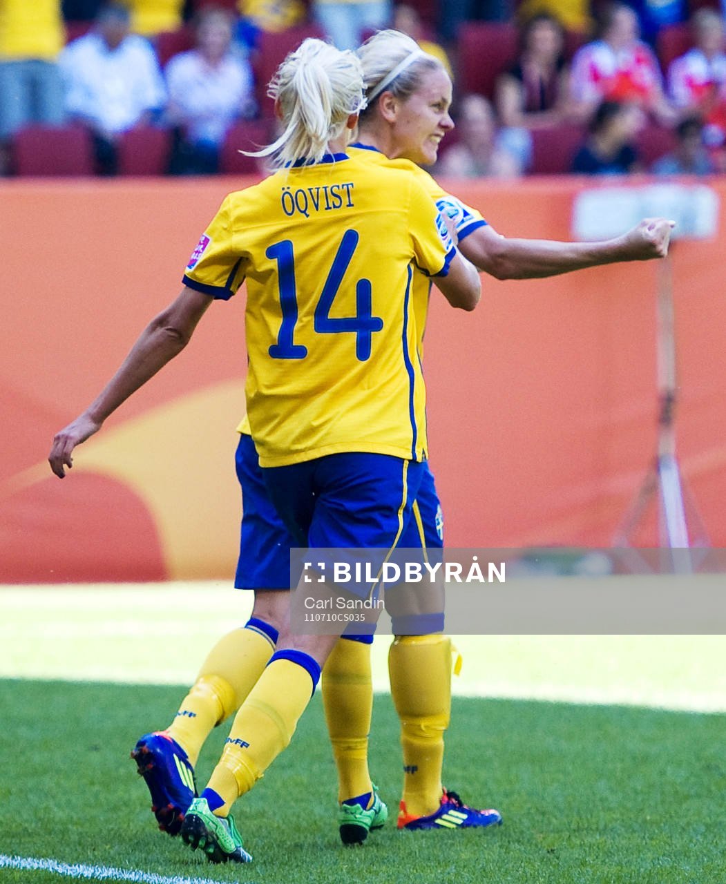 Lisa Dahlkvist, Sverige, jubel. 2-0