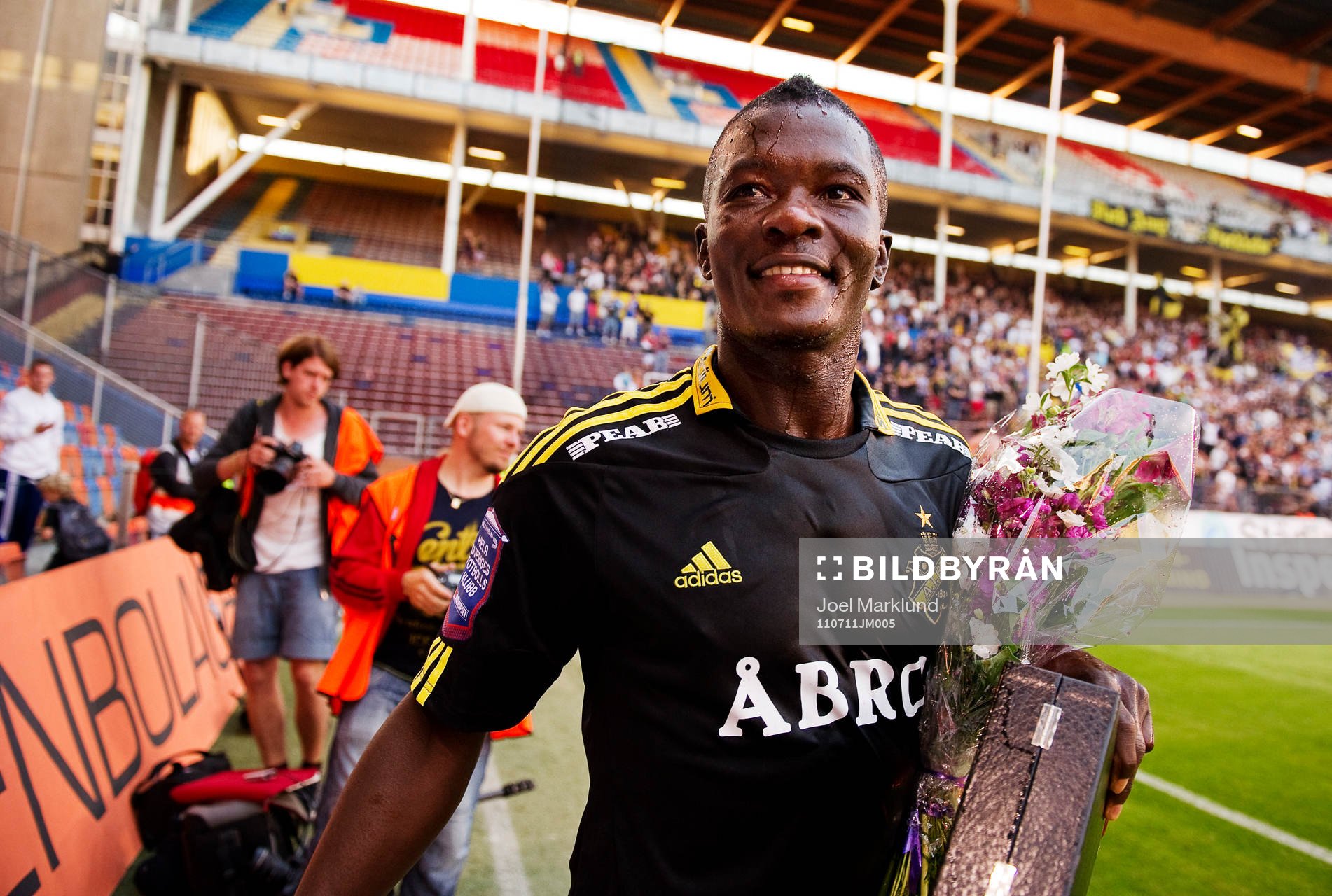 Teteh Bangura, AIK, gjorde fyra mål i matchen