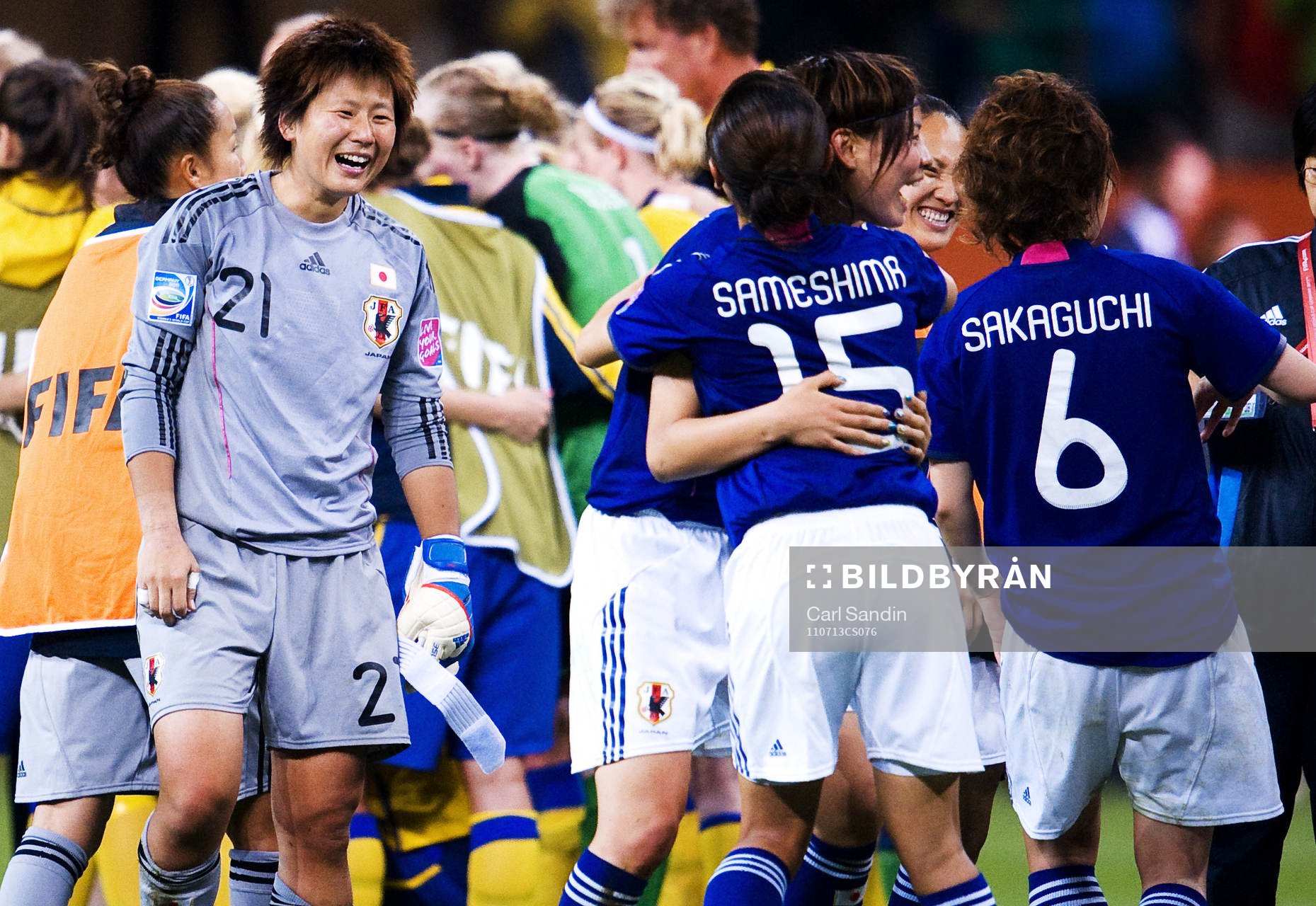 Ayumi Kaihori, målvakt, Japan, jubel