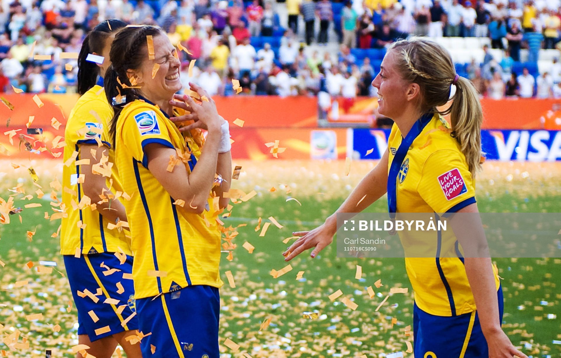 Lotta Schelin, Sverige, jubel, Brons, VM-Brons