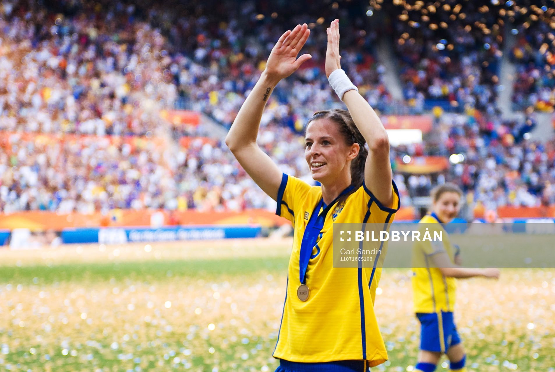 Lotta Schelin, Sverige, jubel, VM-Brons, brons