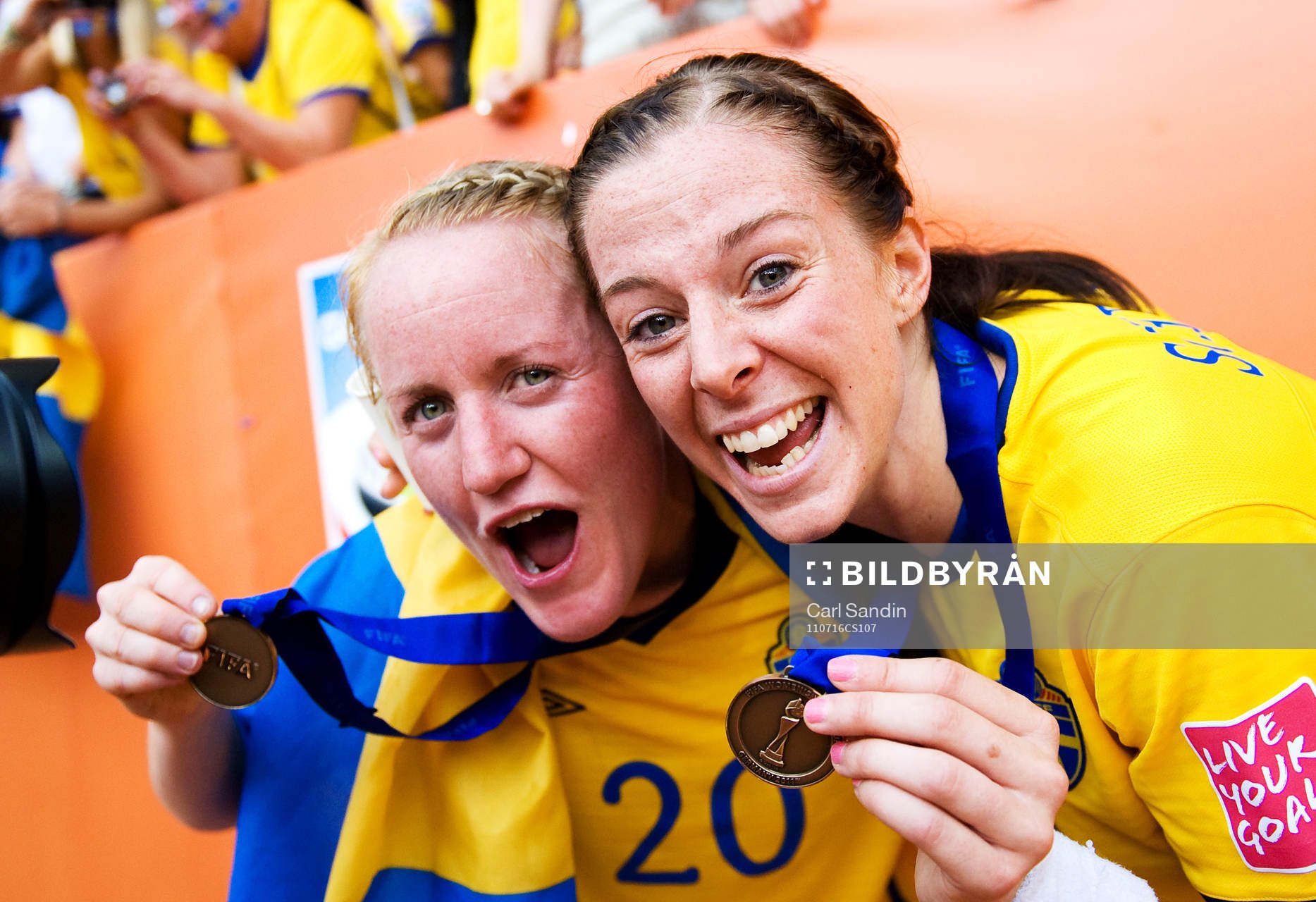 Marie Hammarström, Lotta Schelin, Sverige, jubel, glädje.