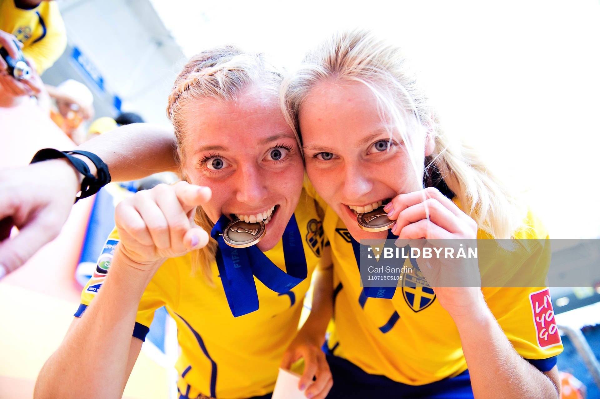 Linda Sembrant, Lisa Dahlkvist, Sverige, jubel. VM-Brons,
