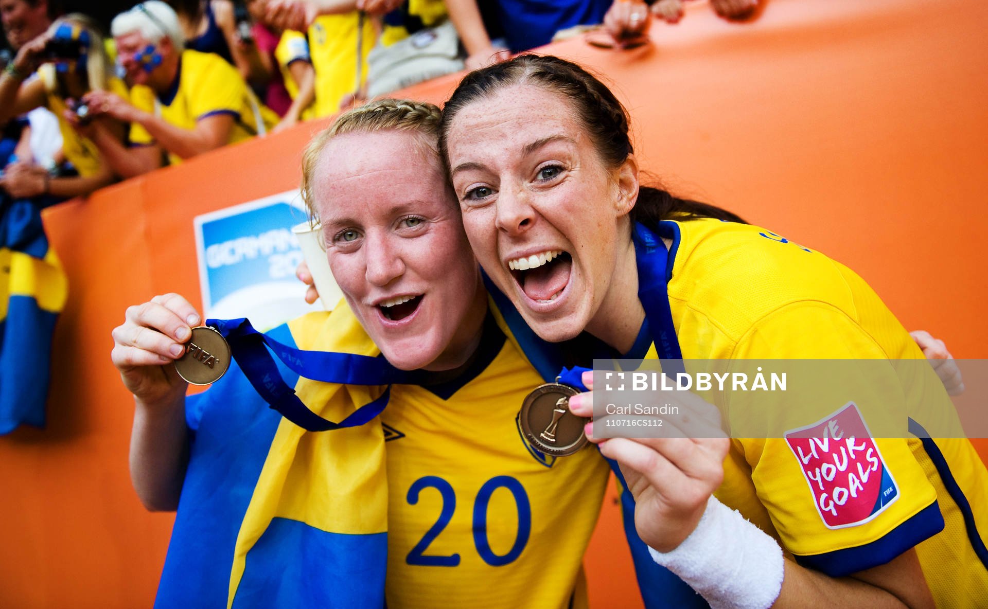 Marie Hammarström, Lotta Schelin, Sverige, jubel,