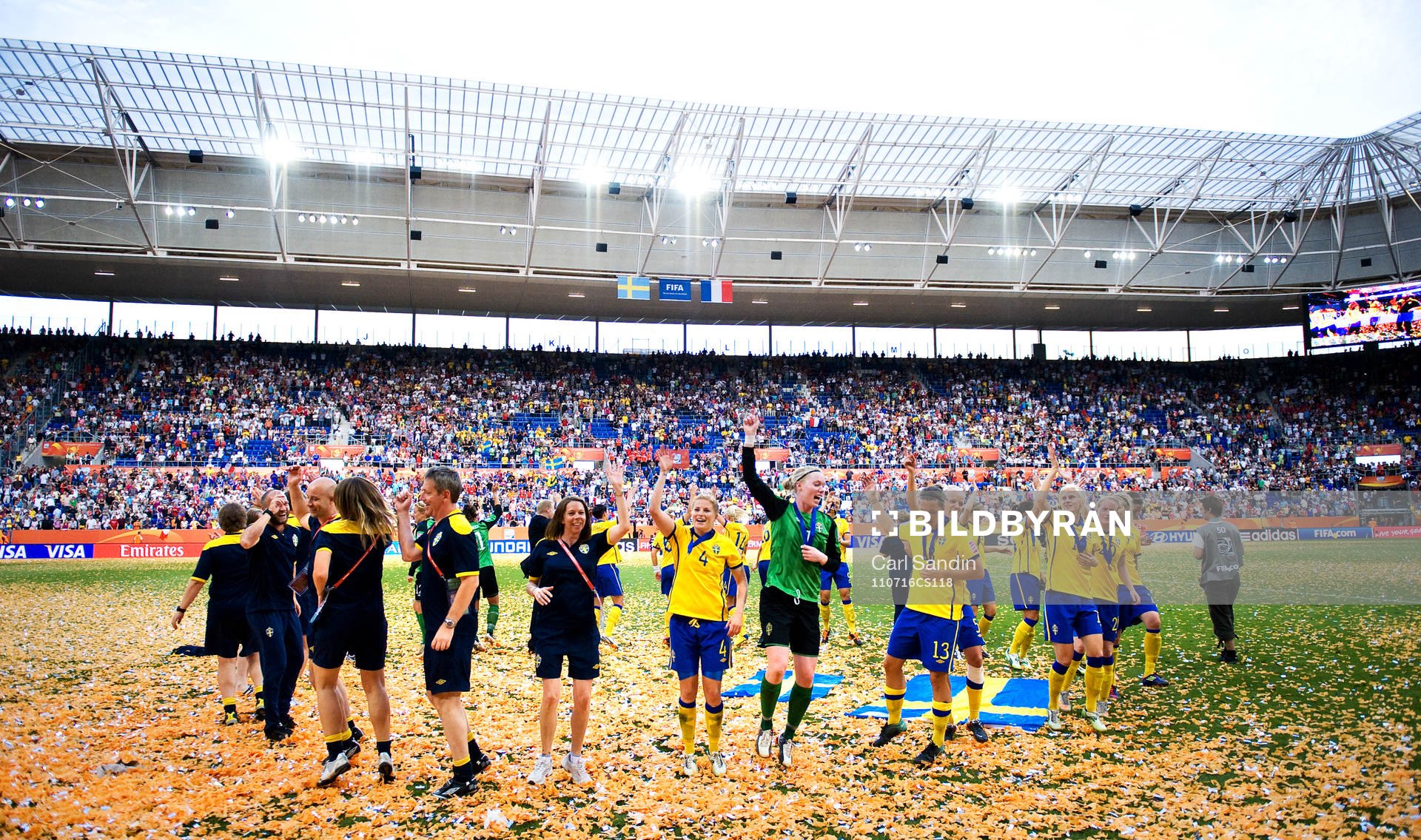 Sverige, jubel, glädje, VM-Brons, brons, dans