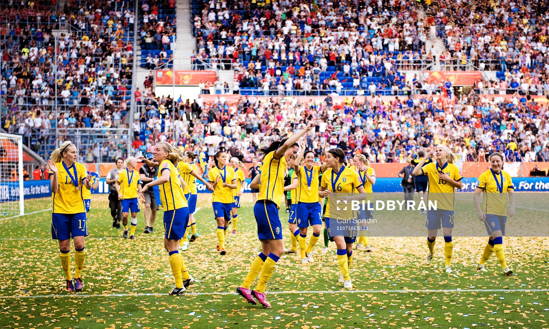 Sverige, jubel, glädje, dans, VM-Brons, brons