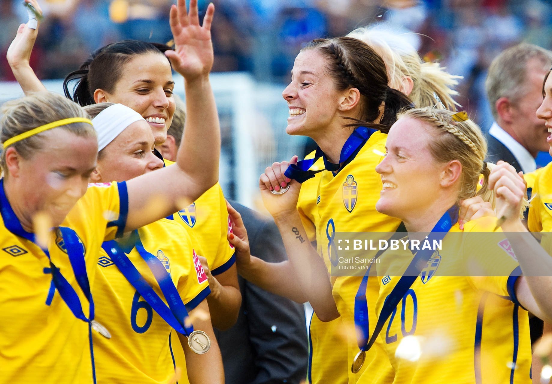 Lotta Schelin, Sverige, jubel, glädje, VM-Brons, brons