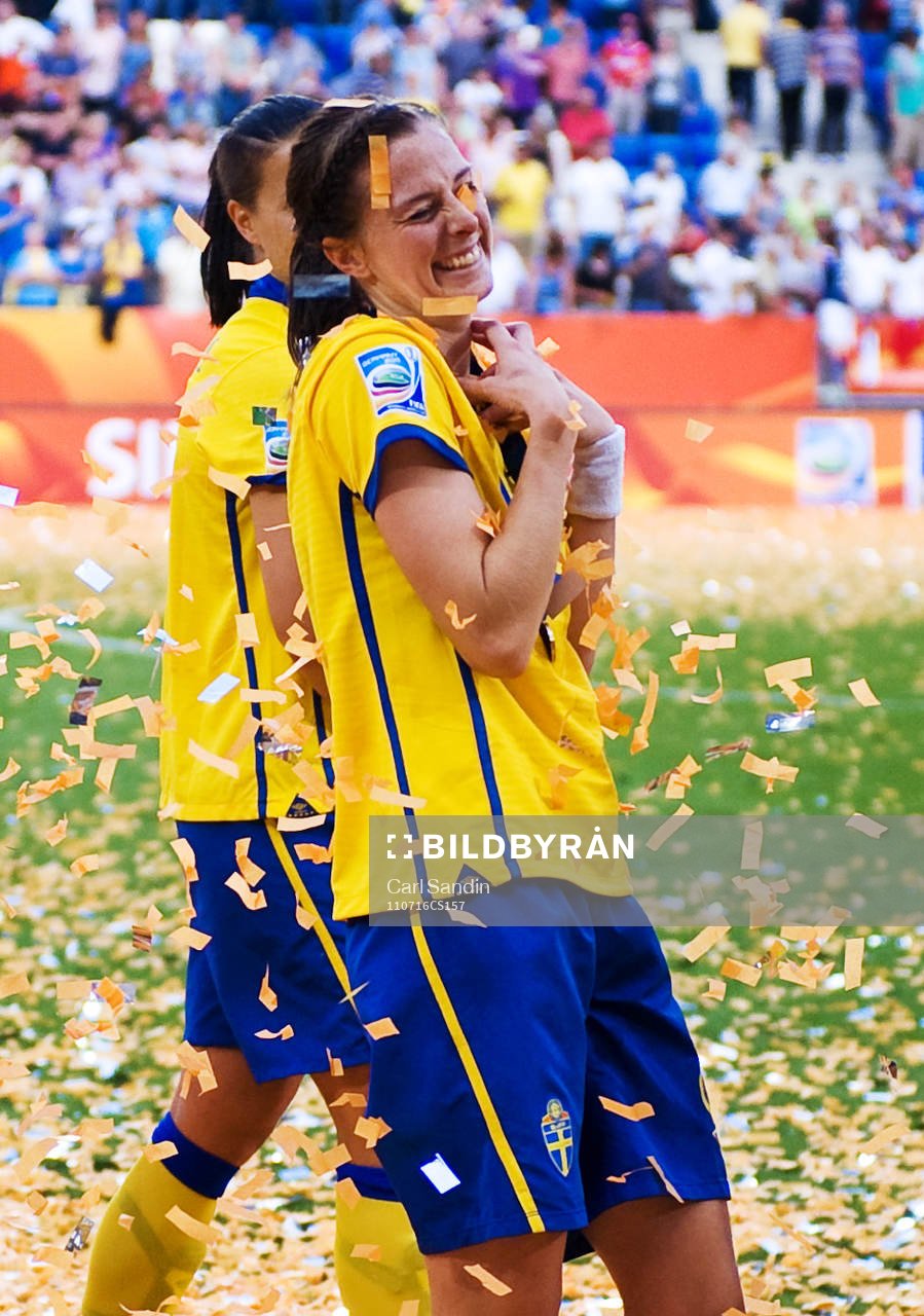 Lotta Schelin, Sverige, jubel, glädje, VM-Brons, brons