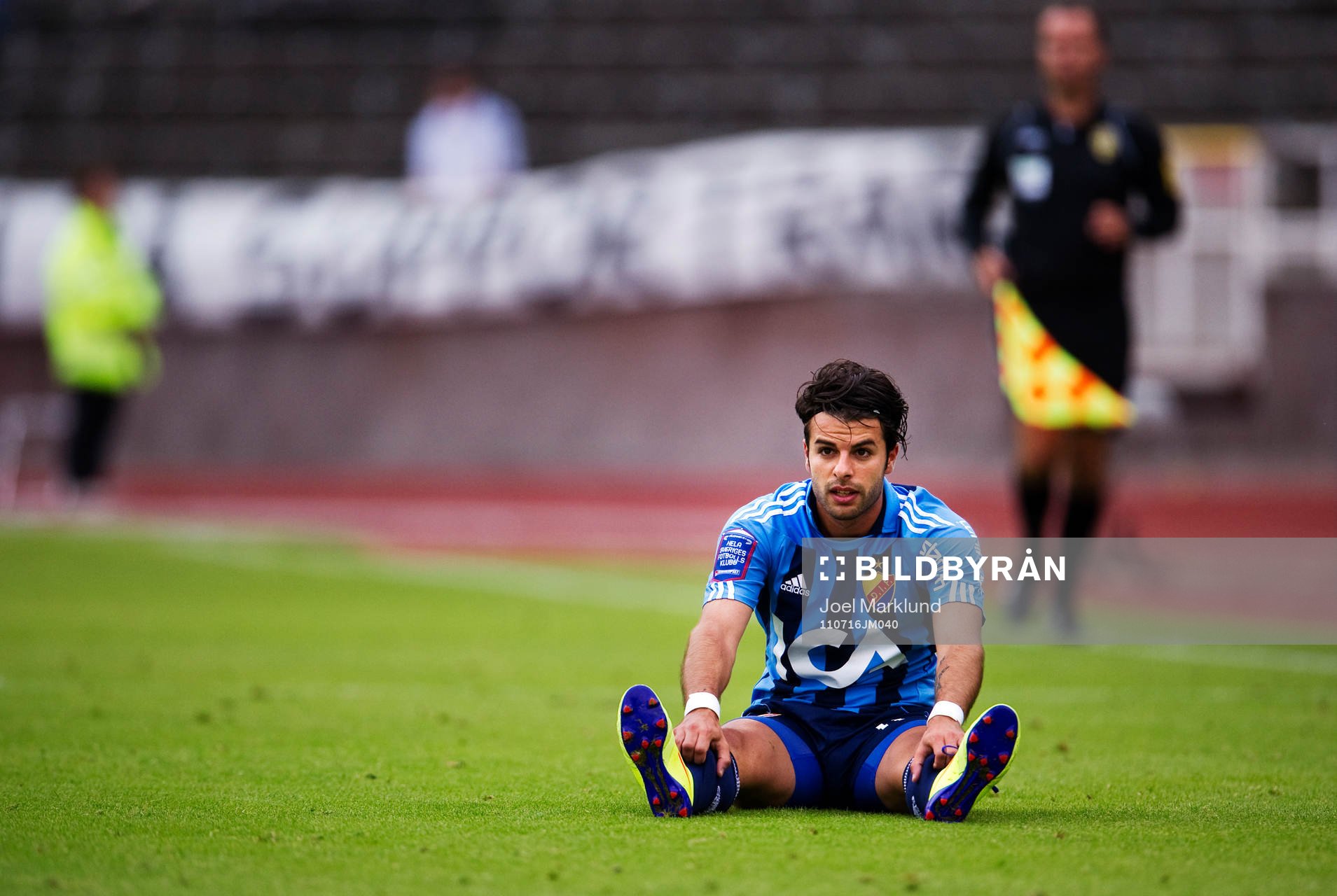 Christer Youssef, Djurgården, sitter på marken