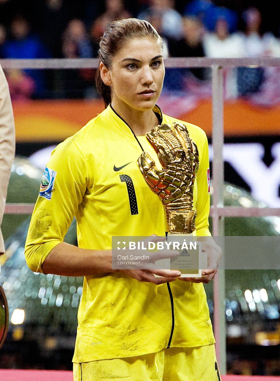 Hope Solo, målvakt, USA, guldhandsken