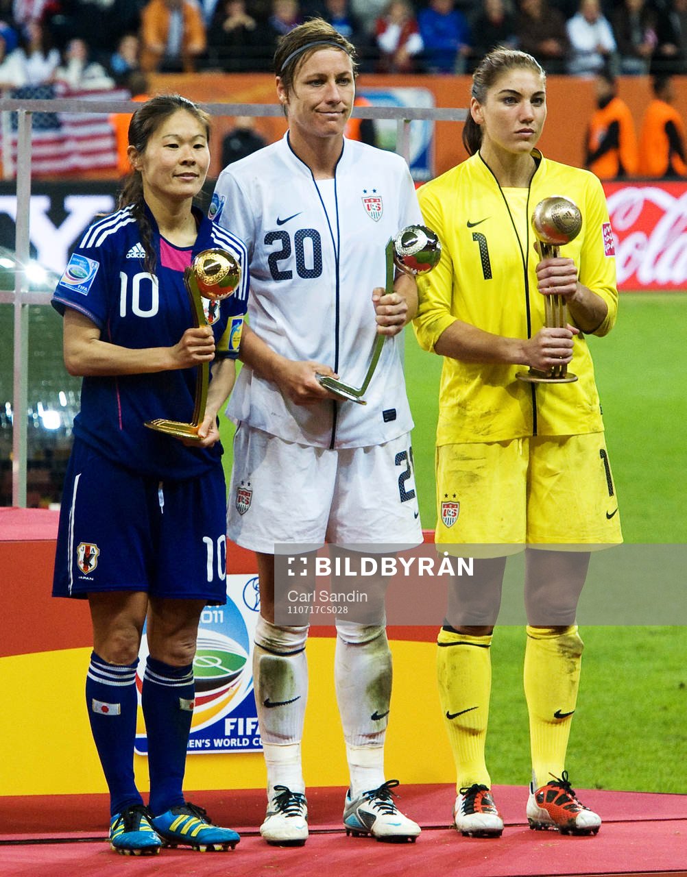 Homare Sawa, Japan, Abby Wambach, Hope Solo, målvakt, USA,