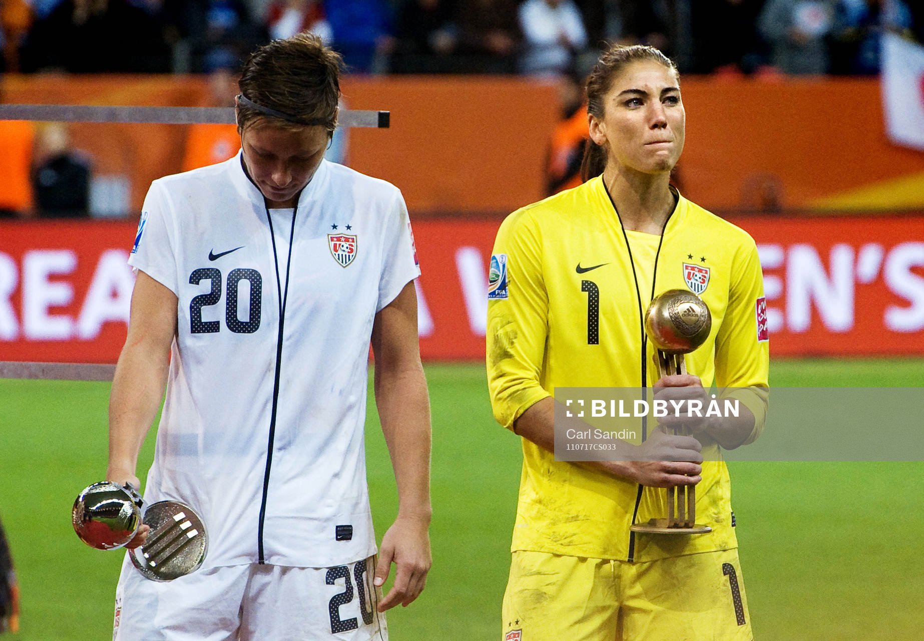 Abby Wambach, Hope Solo, målvakt, USA, depp, andraplats i