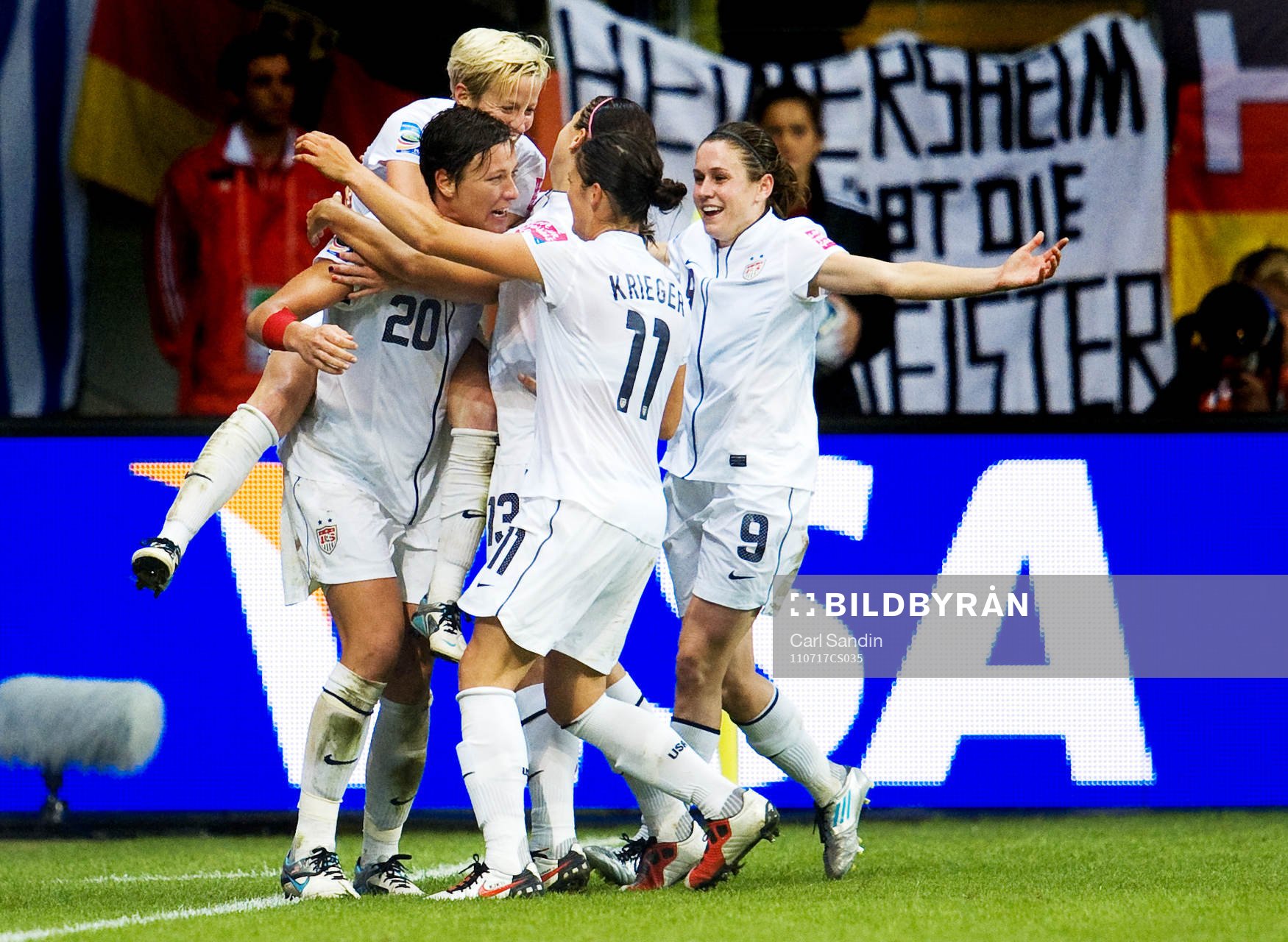 Abby Wambach, USA, jubel, 1-2