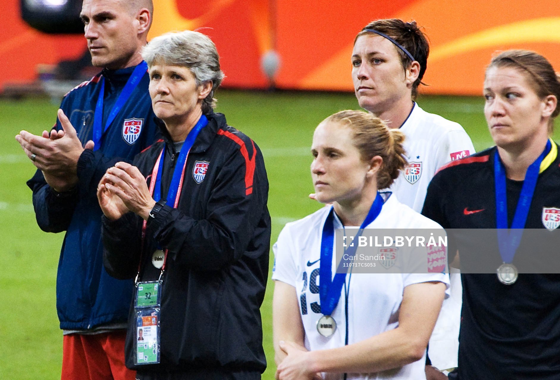 Pia Sundhage, förbundskapten, USA, depp, VM-silver, silver