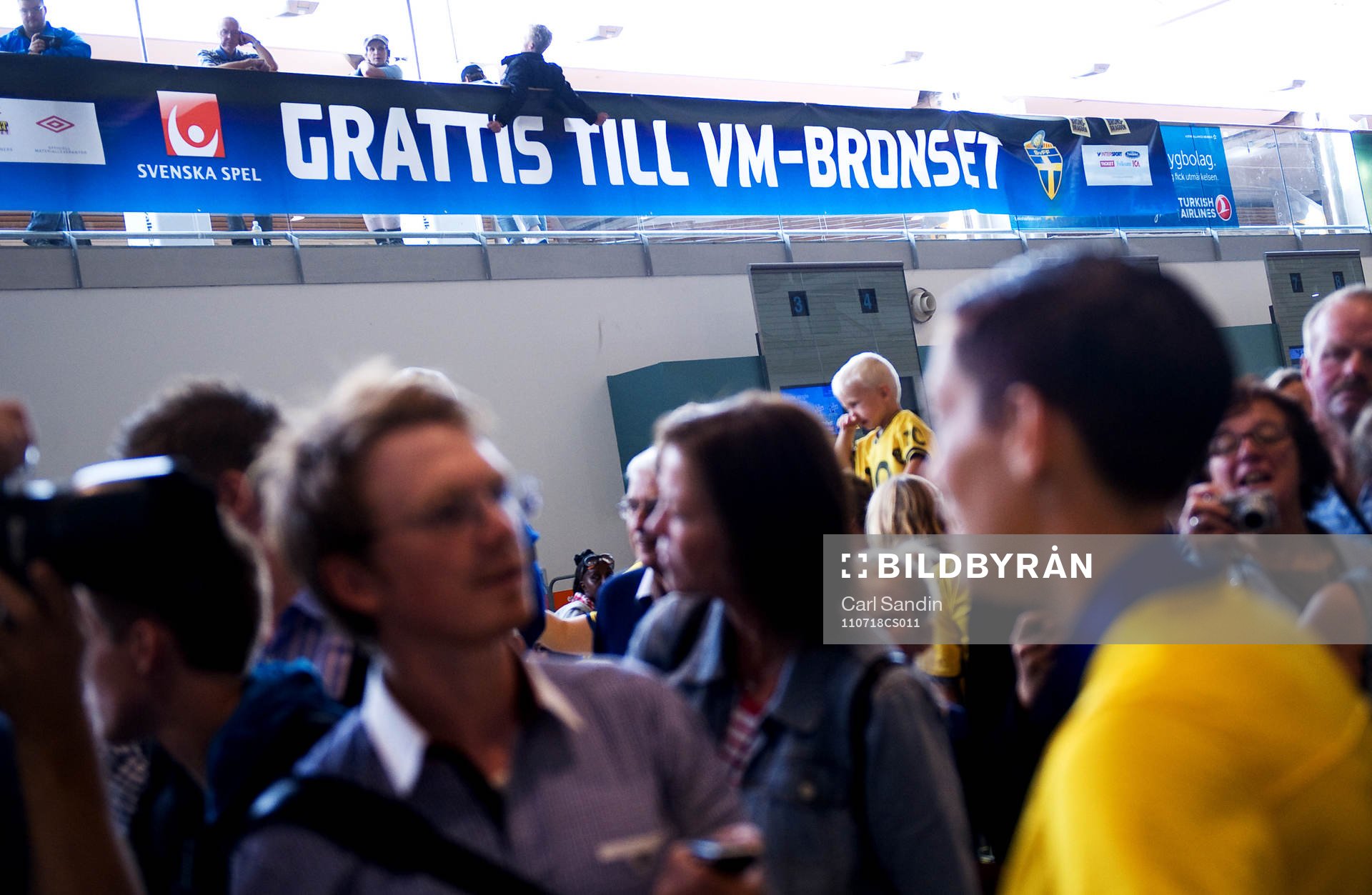 Banderoll, Grattis till VM-bronset