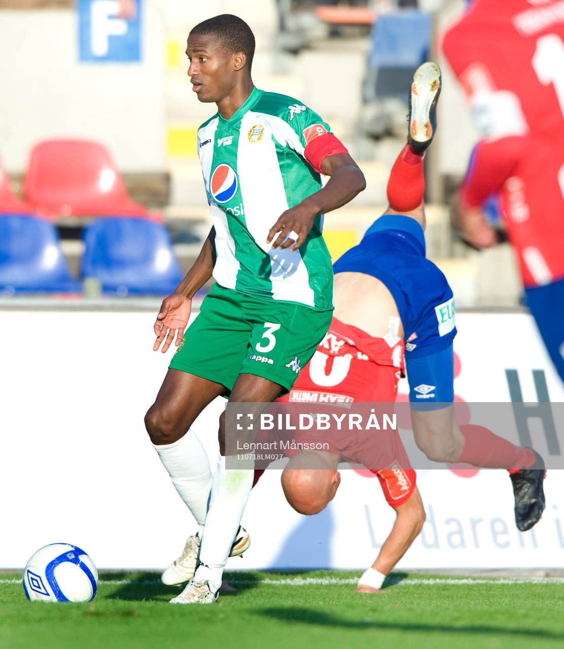 José Monteiro, Hammarby, och i bakgrunden Freddy Borg,
