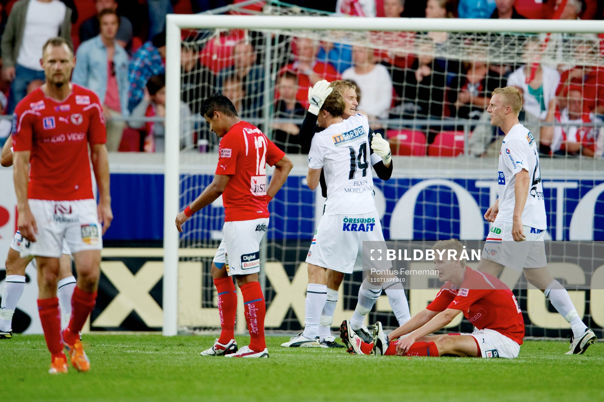 Pär Hansson, målvakt, Erik Edman, Helsingborg, jubel,