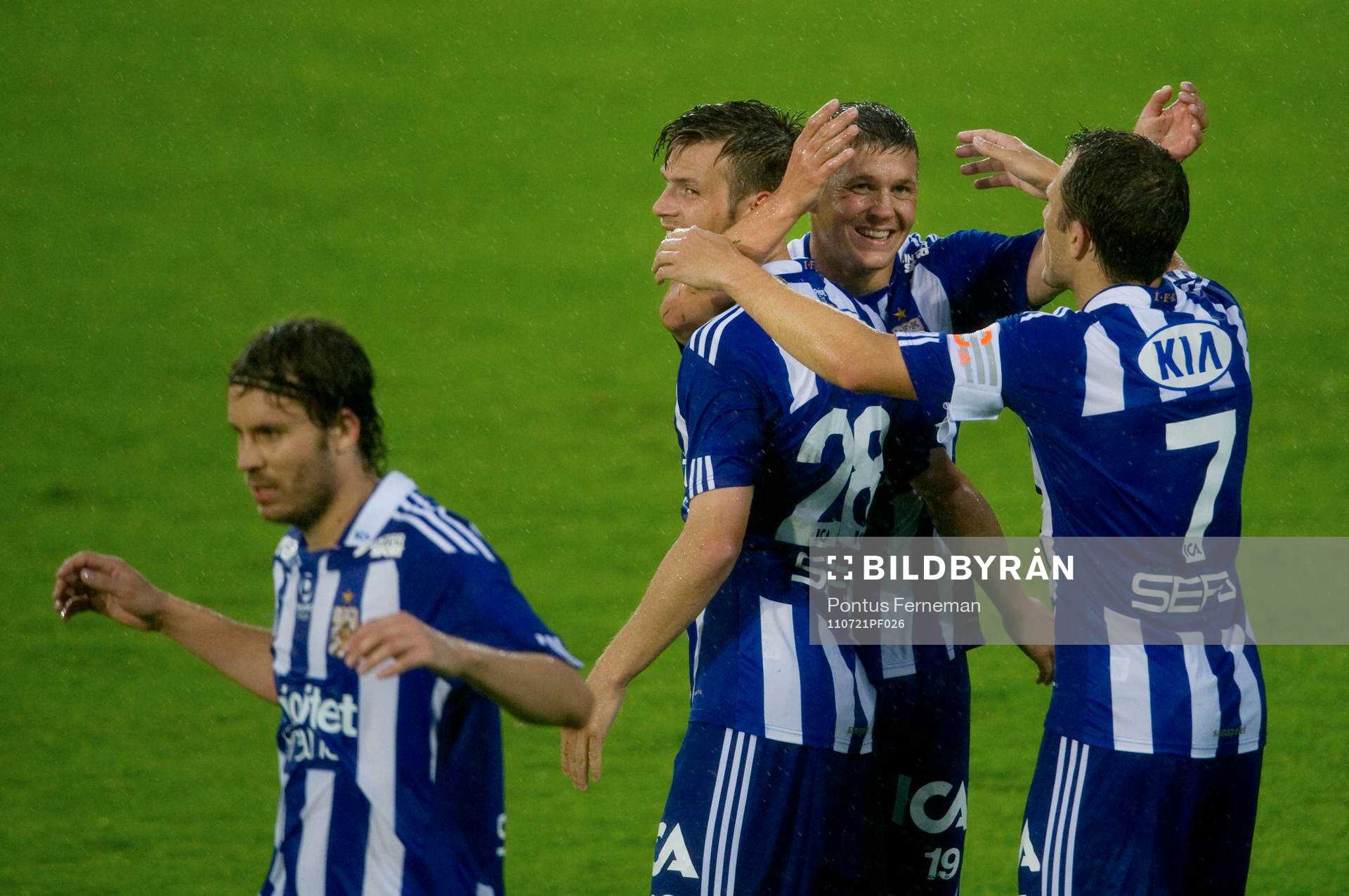  Elmar Bjarnason, Hannes Stiller, Tobias Hysen, Göteborg, jubel