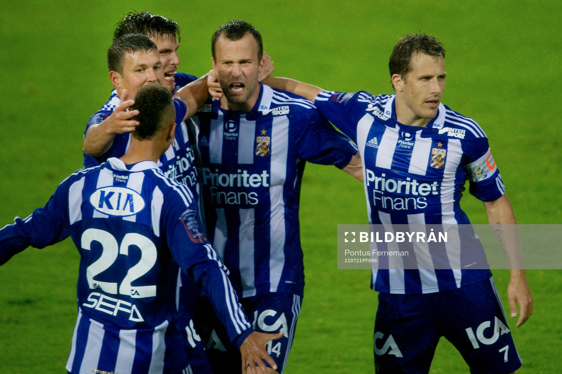  Tobias Sana, Hjalmar Jonsson, Tobias Hysen, Göteborg, jubel