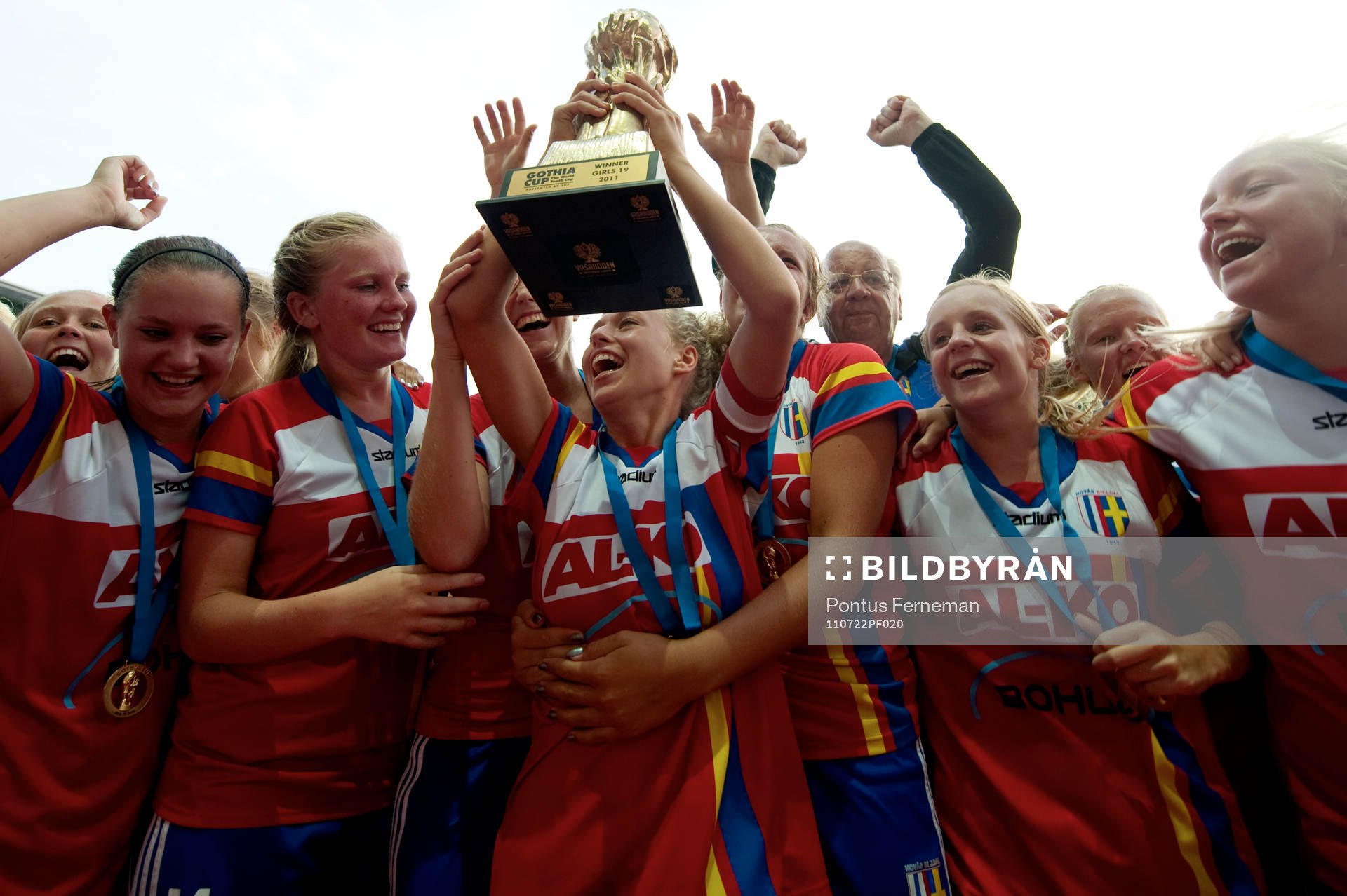 F19, Hovås-Billdal IF, jubel, Guldmedalj
