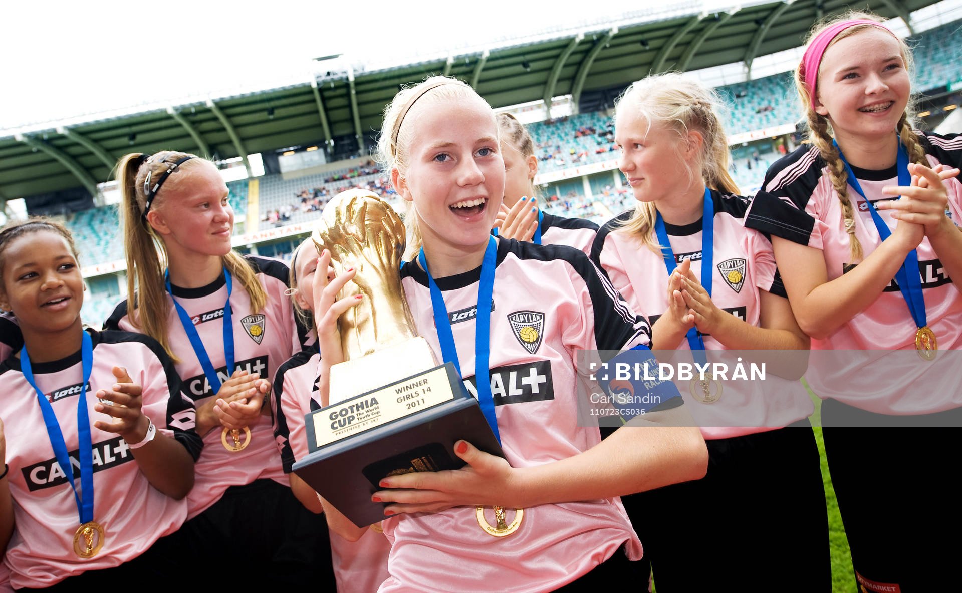 F14, KäPa United, jubel, vinnare, Gothia Cup 2011. Pokal,