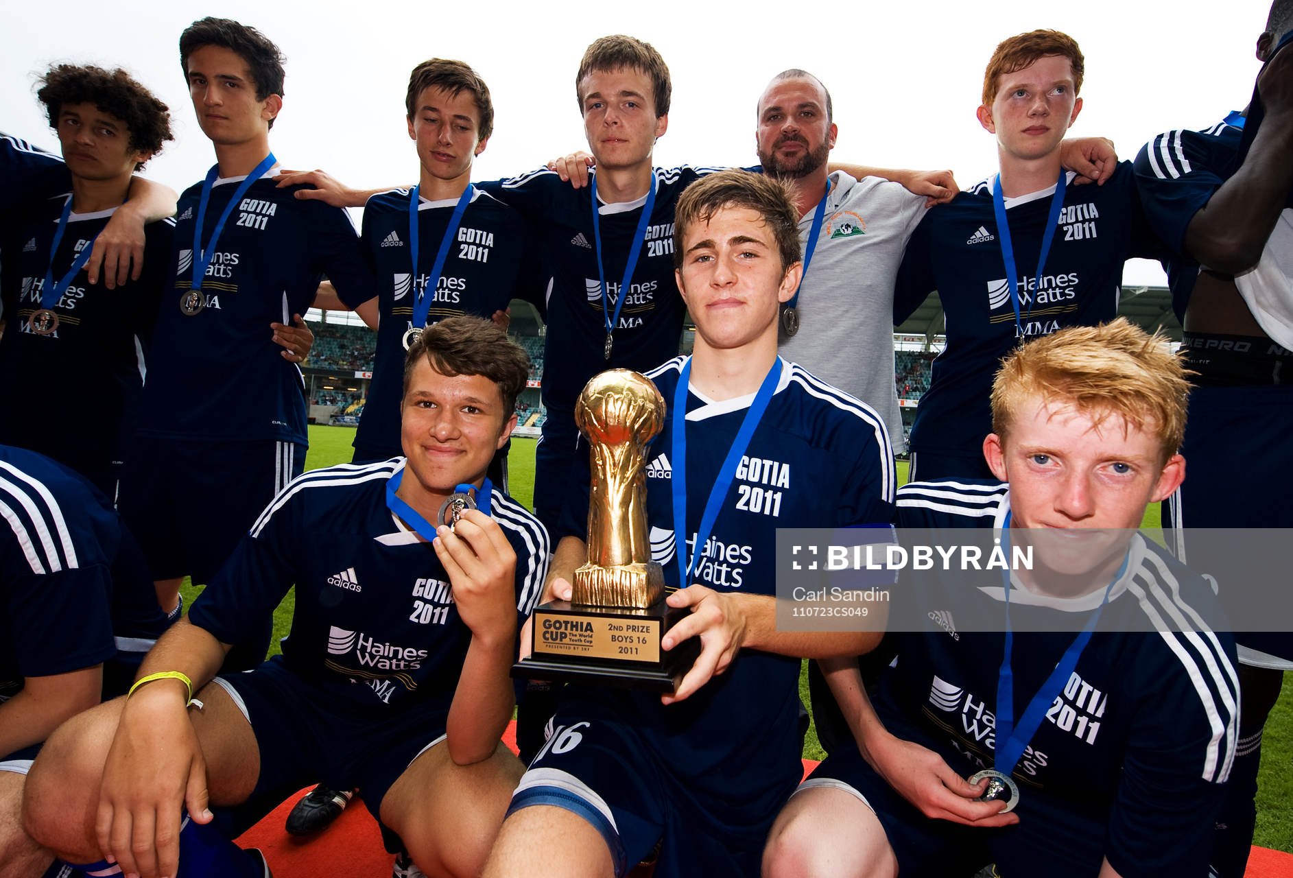 P16, ABK Football Club, silver, Gothia Cup 2011. Pokal