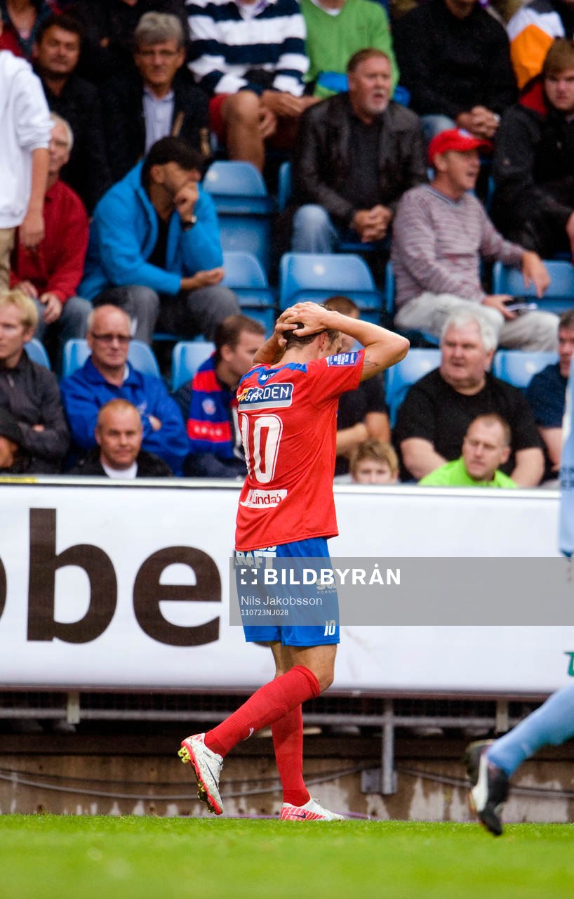 Alexander Gerndt, Helsingborg får rött kort