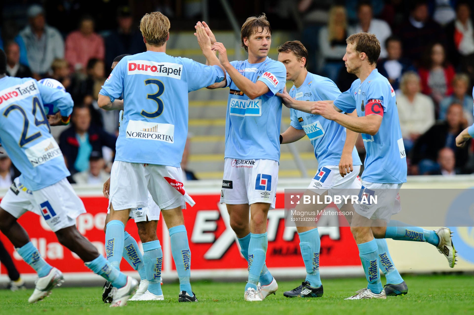 Jakob Orlov, Gefle, gör 2-1. Jubel