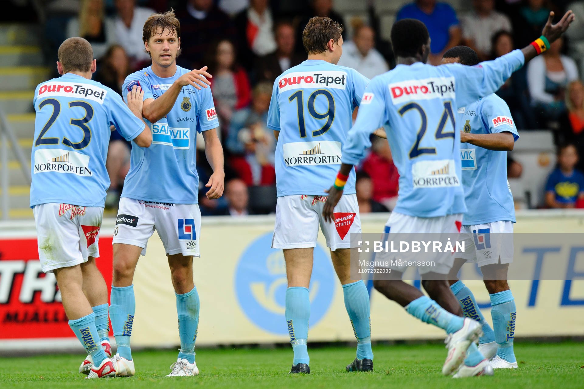Jakob Orlov, Gefle, gör 2-1. Jubel