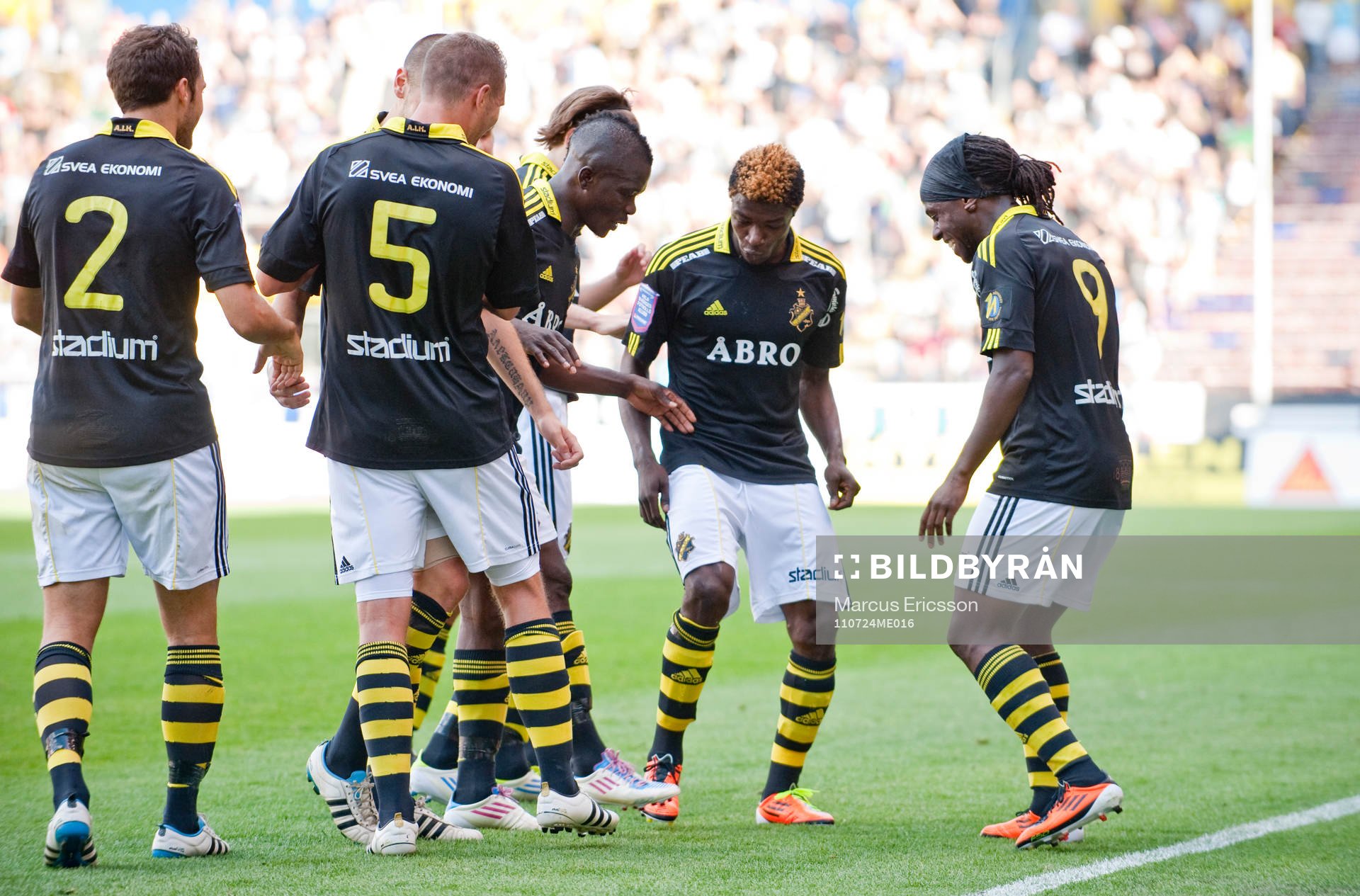  Mohammed Bangura, AIK jubel efter 2-0