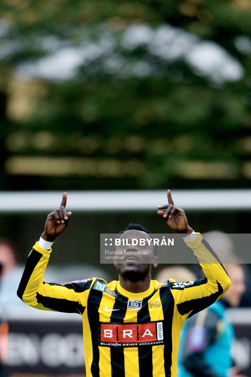 John Chibuike, Häcken, 1-0, jubel