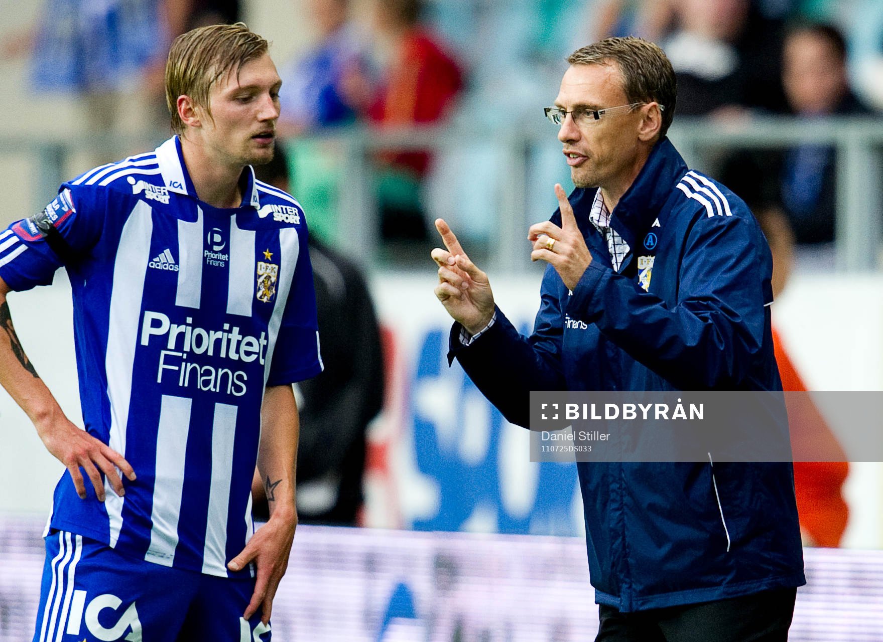 Jonas Olsson, tränare och Sebastian Eriksson