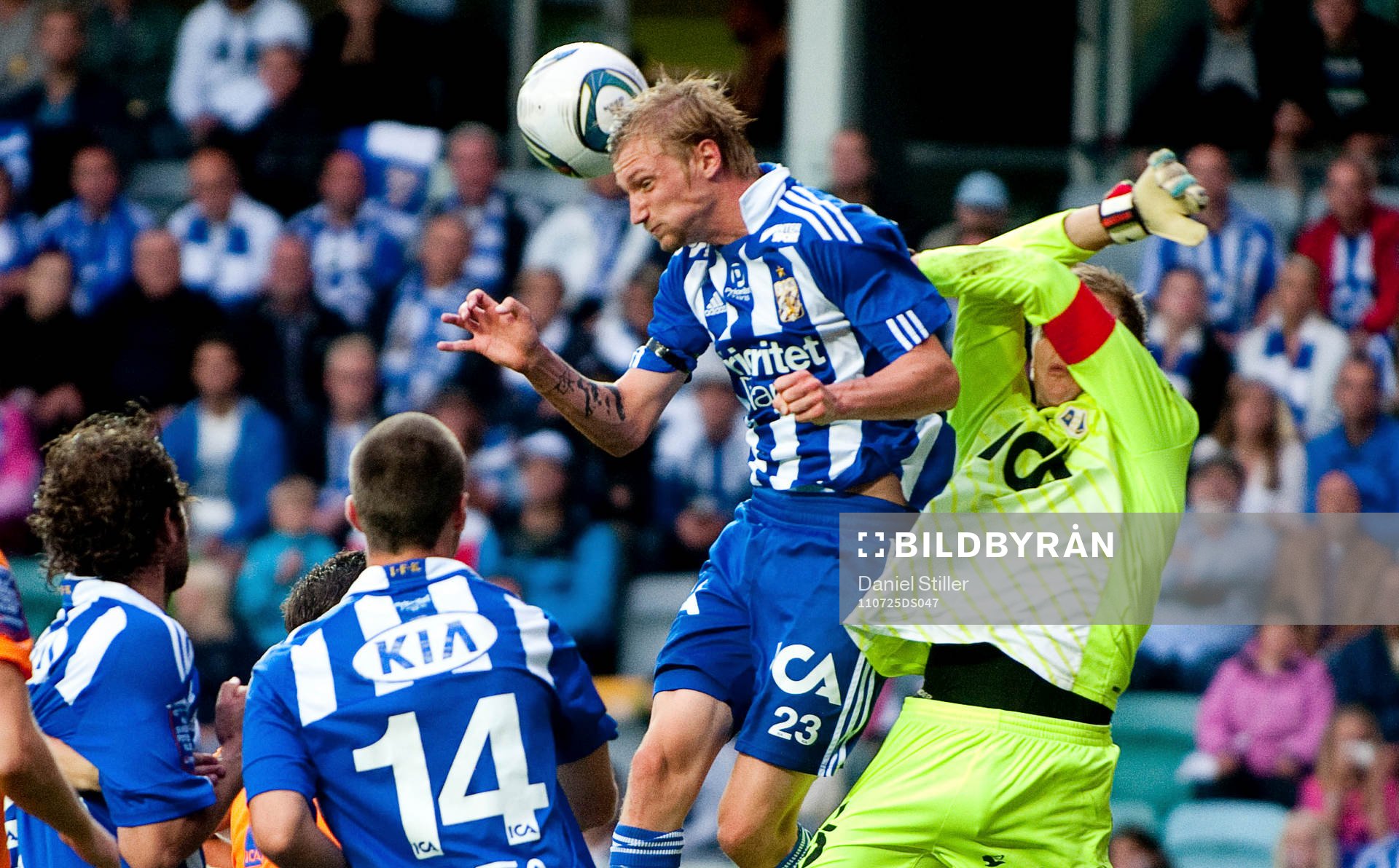 Sebastian Eriksson, IFK Göteborg, trycker till Karl-Johan