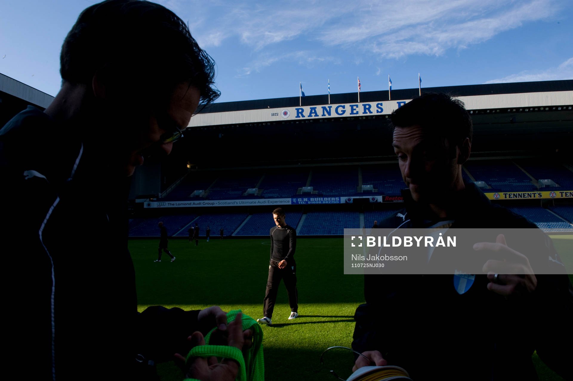 Fotboll, kval till Champions League, Malmö FF i Glasgow,
