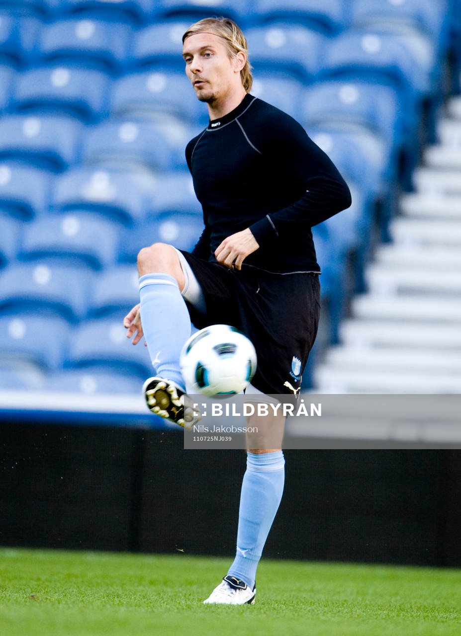 Fotboll, kval till Champions League, Malmö FF i Glasgow,