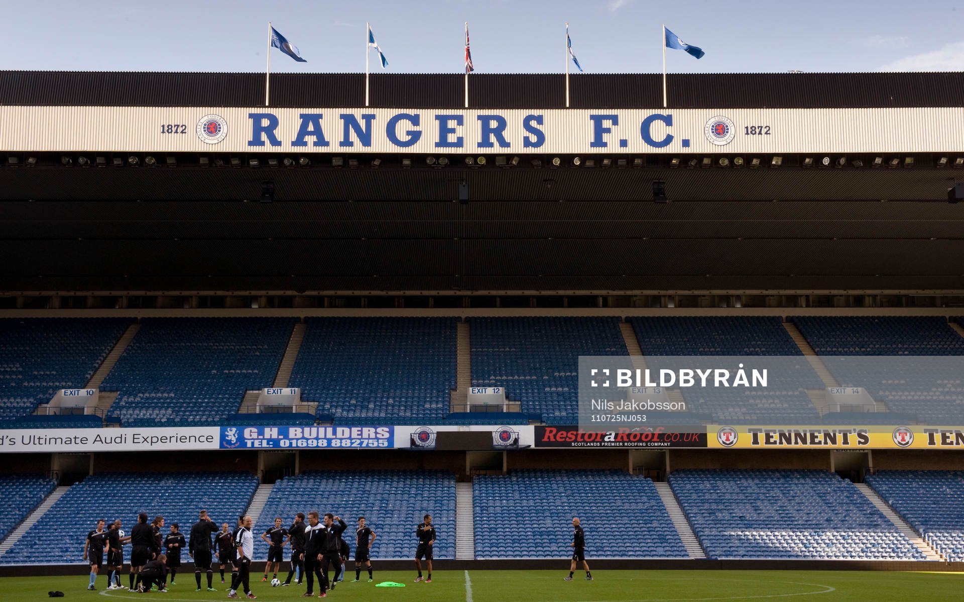 Fotboll, kval till Champions League, Malmö FF i Glasgow,