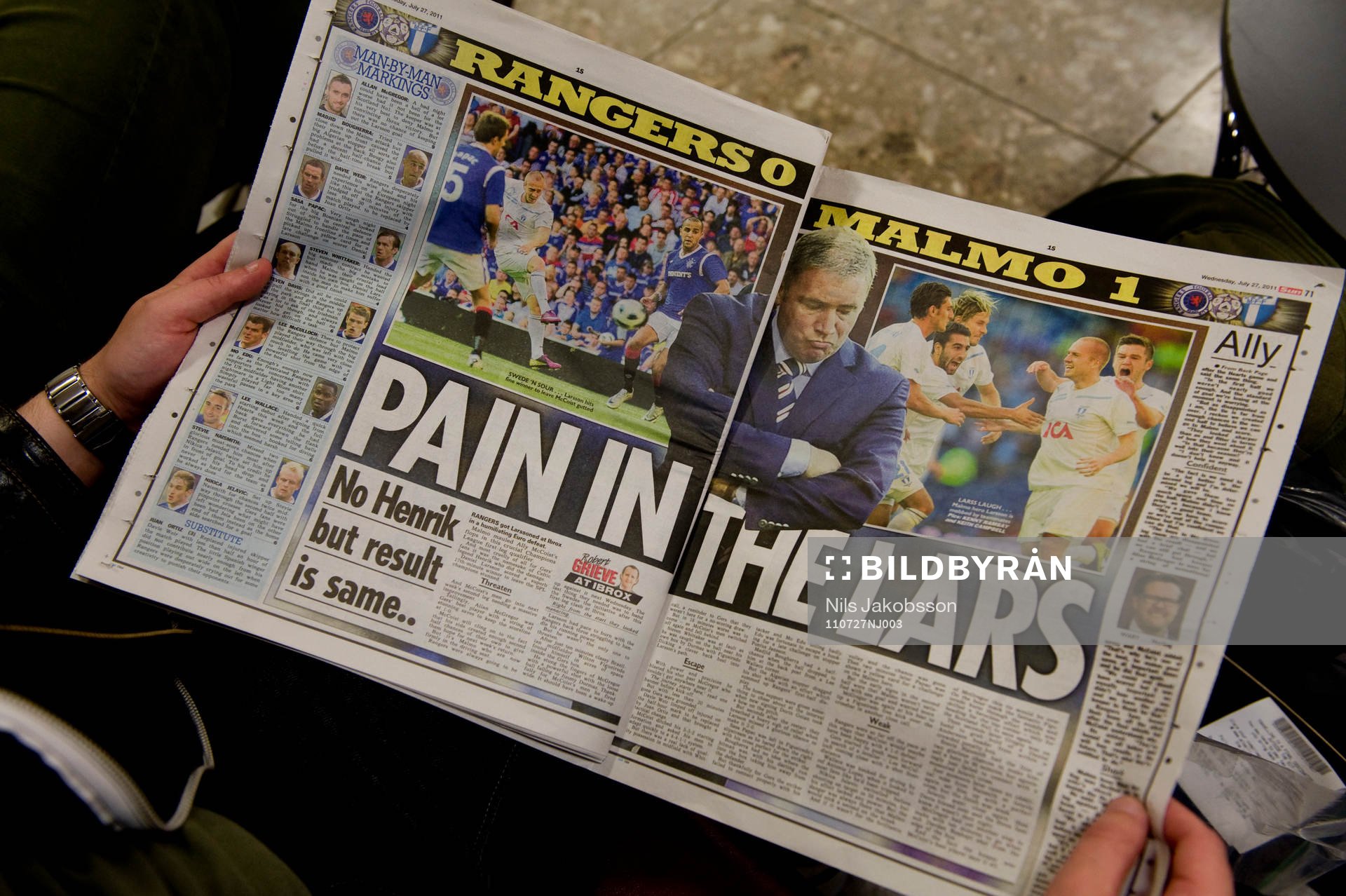 Fotboll, kval till Champions League, Glasgow Rangers har